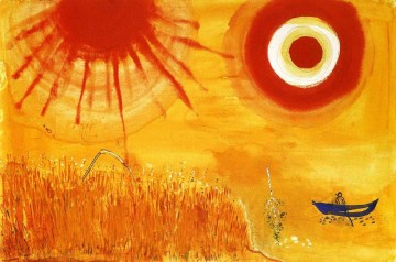  marc - At wheatfield on a summer s afternoon contemporary Marc Chagall